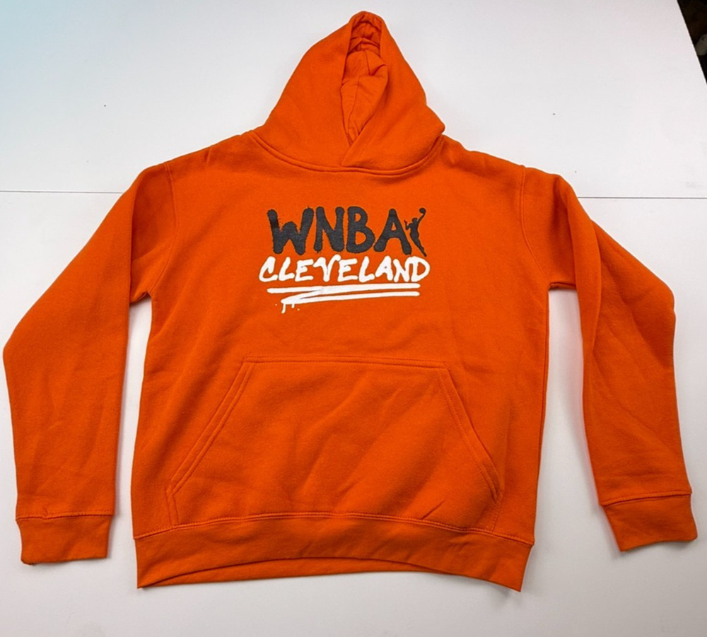 NWT WNBA Cleveland Expansion Team Orange Hoodie Youth XL 18/20 Fits Womens S M